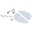 2' LED Linear Strip Light, Field Selectable, White Finish