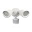 LED Security Light Dual Head Motion Sensor Included White Finish 3000K
