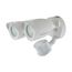 LED Security Light Dual Head Motion Sensor Included White Finish 3000K