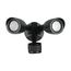 LED Security Light Dual Head Motion Sensor Included Black Finish 3000K