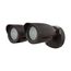 LED Security Light Dual Head Bronze Finish 4000K