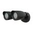 LED Security Light Dual Head Black Finish 4000K