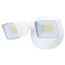 LED Security Light, Dual Head, Field Selectable, White Finish