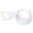 LED Security Light, Dual Head, Field Selectable, White Finish
