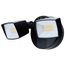 LED Security Light, Dual Head, Field Selectable, Black Finish