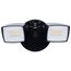 LED Security Light, Dual Head, Field Selectable, Black Finish