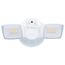 LED Security Light with Nightlight, PIR Sensor, Dual Head, Field Selectable, White Finish