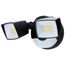 LED Security Light with Nightlight, PIR Sensor, Dual Head, Field Selectable, Black Finish