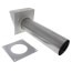 3" White Plastic Wide Mouth Dryer Vent Hood (Assembled)