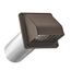 4" Brown Plastic Wide Mouth Dryer Vent Hood (Assembled)