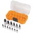 13 Piece Knurled Hex Bit Socket Set, SAE