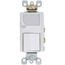 Decora Combination Switch w/ LED Guide Light, 15A - White (120V)
