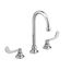 Monterrey 8" Widespread Gooseneck Faucet w/ Wrist Blade Handles 1.5 gpm/5.7 Lpm w/ Flexible Underbody (Chrome), 6540270.002