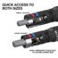 KNECT Quad-16 Heavy Duty Impact Flip Socket Set, 6 Piece, SAE and Metric