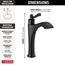 Dorval 1 Handle Mid-height Vessel Bathroom Faucet (Matte Black), 656-BL-DST