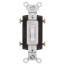 Quadruple-Pole Grounding Toggle Switch, 15A - White (120V)