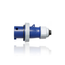 20A, 250V 3-Phase, 3P, 4W, LEV Series IEC 60309-1 & 60309-2 Pin & Sleeve Plug w/ Screwless Clamp Assembly, IP66/IP67/IP68/IP69K, Watertight (Blue)
