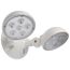 Remote Emergency Light, Weatherproof Low Power Dual Head, 3-12V 1.5W, White Finish