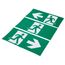 Running Man Green Edge Lit Exit Sign, 120-347V, 2HR backup, Single/Dual Face, Universal Surface or Recessed Mounting, Pivoting Panel