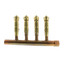 1" Copper Manifold w/ 1/2" Compression Balancing Valves 4 Outlets