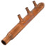1" Copper Manifold w/ 1/2" PEX Loops, 3 Outlet (Male Sweat x Spin Closed)