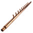 3/4" Male Sweat × 3/4" Male Sweat Copper Manifold w/ Extended Trunk, 1/2" PEX Outlets (10 Outlets)