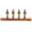 1" Copper Manifold w/ 1/2" Crimp Ball Valves, Lead Free (4 Outlets)