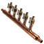 3/4" PEX Manifold w/ 1/2" Crimp Ball Valves, Lead Free (5 Outlets)