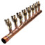 1" Female Sweat x Spin Closed (Left) Manifold, 1/2" PEX Outlets, Lead Free (8 Outlets)