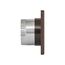 4" Brown Mini Louvered Plastic Fresh Air Intake Vent w/ 1/8" Metal Screen, 3" Pipe