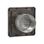 4" Brown Mini Louvered Plastic Fresh Air Intake Vent w/ 1/8" Metal Screen, 3" Pipe