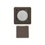4" Brown Mini Louvered Plastic Fresh Air Intake Vent w/ 1/8" Metal Screen, 3" Pipe