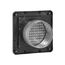 4" Black Mini Louvered Plastic Fresh Air Intake Vent w/ 1/8" Metal Screen, 3" Pipe