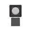 4" Black Mini Louvered Plastic Fresh Air Intake Vent w/ 1/8" Metal Screen, 3" Pipe