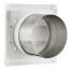 4" White Plastic Fixed Louver Vent w/ 3" Pipe