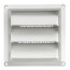 4" White Plastic Fixed Louver Vent w/ 3" Pipe