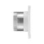 4" White Mini Louvered Plastic Fresh Air Intake Vent w/ 1/8" Metal Screen, 3" Pipe