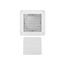 4" White Mini Louvered Plastic Fresh Air Intake Vent w/ 1/8" Metal Screen, 3" Pipe