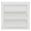 4" White Plastic Fixed Louver Vent w/ 3" Pipe