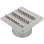 4" White Plastic Fixed Louver Vent w/ 3" Pipe
