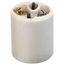 Lampholder, Incandescent, Medium Base, One Piece, Keyless, Glazed Porcelain, Mounting Screws, Single Circuit, Back Wired, Spring Center Contact