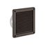 6" Brown Mini Louvered Plastic Fresh Air Intake Vent w/ 1/8" Metal Screen, 3" Pipe