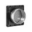 6" Brown Mini Louvered Plastic Fresh Air Intake Vent w/ 1/8" Metal Screen, 3" Pipe