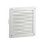 6" White Mini Louvered Plastic Fresh Air Intake Vent w/ 1/8" Metal Screen, 3" Pipe