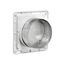 6" White Mini Louvered Plastic Fresh Air Intake Vent w/ 1/8" Metal Screen, 3" Pipe