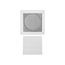 6" White Mini Louvered Plastic Fresh Air Intake Vent w/ 1/8" Metal Screen, 3" Pipe