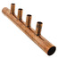 1" Male Sweat x Female Sweat Copper Manifold w/ 1/2" Sweat Loops (4 Outlets)