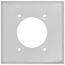 2-Gang 2.15" Dia. Arrow Hart Surface Mount Receptacle, Steel - Silver