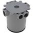 6" Deep Flush Service Floor Box w/ 3/4" & 1" Conduit Tapping