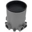 6" Deep Flush Service Floor Box w/ 3/4" & 1" Conduit Tapping